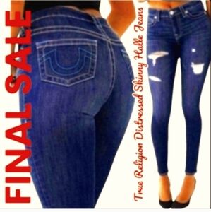 NWT True Religion HALLE Style Distressed Skinny Denim Jeans 👖🆕